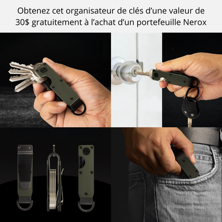 Portefeuille en Alliage d'Aluminium Minimaliste et Indestructible + Organisateur de clés - Nerox | Rydan™