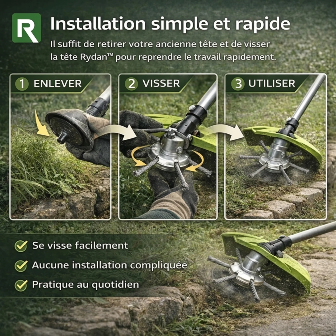 Rydan™ — Têtes de coupe-bordures robustes et universelles